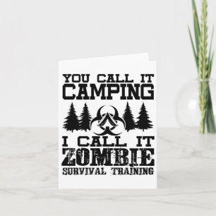 Zombie Survival Training Camping Shirt - Funny Hal Kaart