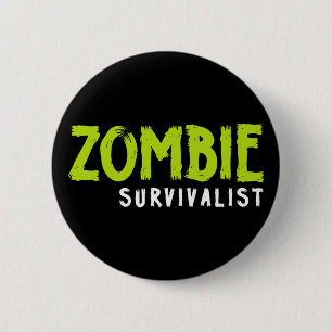 Zombie Survivalist. Ronde Button 5,7 Cm