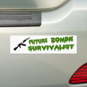 Zombie Survivalistische Bumpersticker (Op auto)
