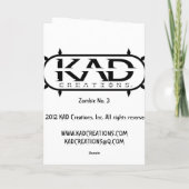 Zombie Sweetheart Kaart (Achterkant)