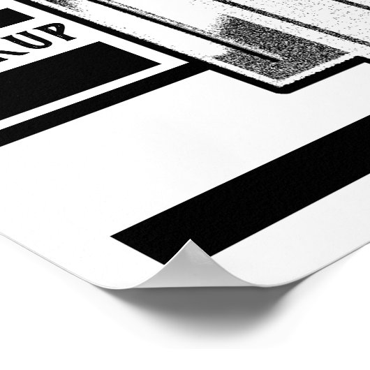 Zombie Syrup Black & White Poster (Hoek)