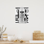 Zombie Syrup Black & White Poster (Keuken)