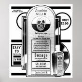 Zombie Syrup Black & White Poster (Voorkant)