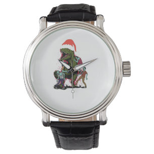 Zombie T-Rex Lelijke Kerstmis Dinosaurus Horloge