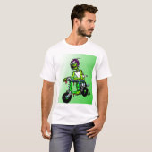 Zombie-T-shirt scooteren T-shirt (Voorkant volledig)
