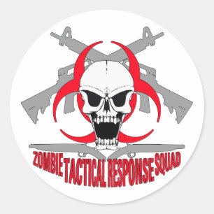 zombie tactisch responscentrum 2 ronde sticker