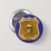 Zombie Task Force - Kapitein Badge Ronde Button 5,7 Cm (Voorkant /achterkant)