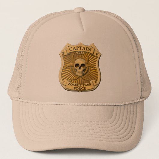 Zombie Task Force - Kapitein Badge Trucker Pet (Voorkant)