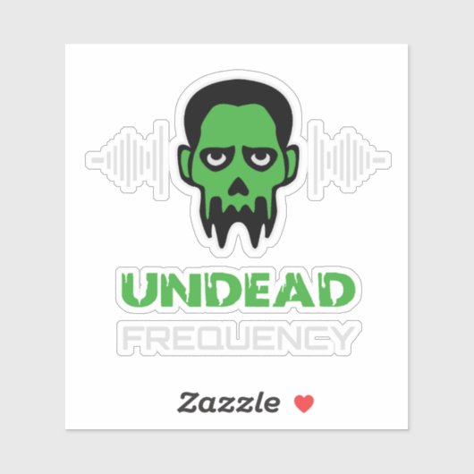 Zombie Techno Rave Sticker (Vel)