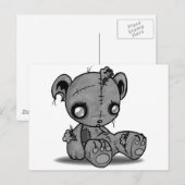 Zombie Teddy Bear Briefkaart (Voorkant / Achterkant)