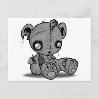 Zombie Teddy Bear Briefkaart