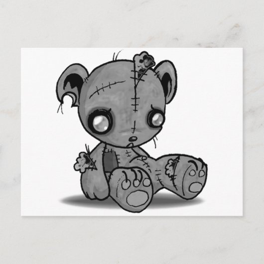 Zombie Teddy Bear Briefkaart (Voorkant)