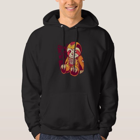 Zombie Teddy Bear Carnival Party Sloth Hoodie (Voorkant)