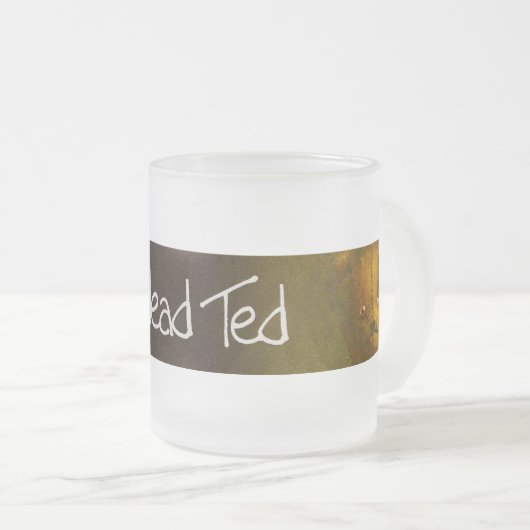 Zombie Teddy Bear Frosted Mok (Voorkant rechts)