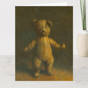 Zombie Teddy Bear Large Greetings Kaart