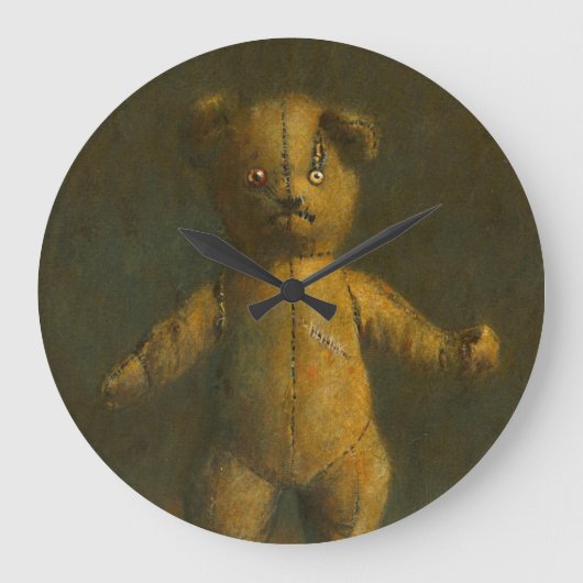 Zombie Teddy Clock Grote Klok (Voorkant)