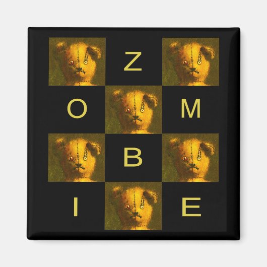 Zombie Teddy Fridge Magnet (Voorkant)