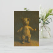 Zombie Teddy Invitation Kaart (Staand voorkant)