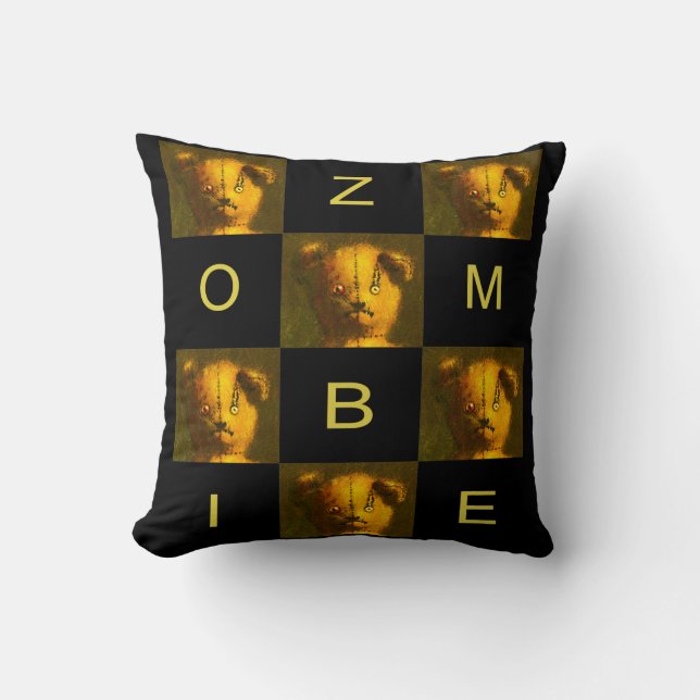 Zombie Teddy Throw Cushion Kussen (Voorkant)