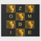 Zombie Teddy Wrapping Paper Cadeaupapier (Vlak)