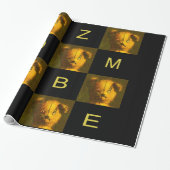 Zombie Teddy Wrapping Paper Cadeaupapier (Uitgerold)