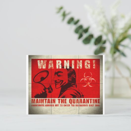 Zombie, teken briefkaart (Staand voorkant)