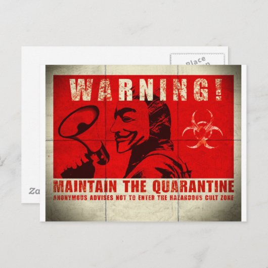 Zombie, teken briefkaart (Voorkant / Achterkant)