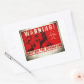 Zombie, teken rechthoekige sticker (Envelop)