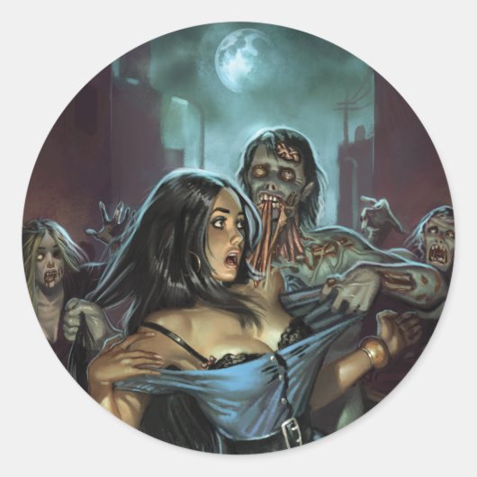 ZOMBIE TERRORS STICKER VAN ALY VIEL (Voorkant)