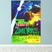 Zombie The Undode Star Green Canvas Afdruk (Insitu (Houten vloer))