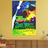 Zombie The Undode Star Green Canvas Afdruk (Insitu (Woonkamer))