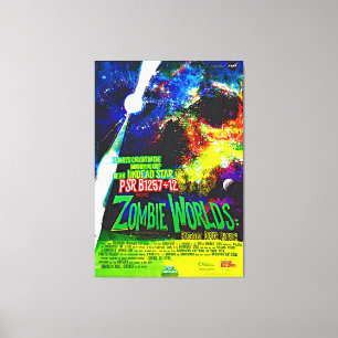 Zombie The Undode Star Green Canvas Afdruk