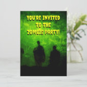Zombie Thema Feest Uitnodiging (Staand voorkant)