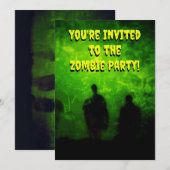 Zombie Thema Feest Uitnodiging (Voorkant / Achterkant)