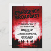 Zombie thema Halloween feest Kaart (Voorkant)