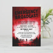 Zombie thema Halloween feest Kaart (Staand voorkant)