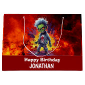 Zombie-thema kinder partij groot cadeauzakje (Voorkant)