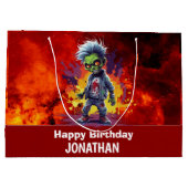 Zombie-thema kinder partij groot cadeauzakje (Achterkant)