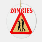 Zombie-Tieners met mobiele telefoons Keramisch Ornament (Links)