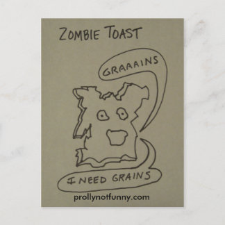 Zombie Toast Briefkaart