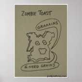 Zombie Toast Poster (Voorkant)