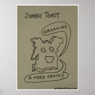 Zombie Toast Poster