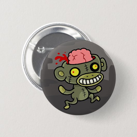 Zombie-toets Ronde Button 5,7 Cm (Voorkant /achterkant)