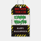 zombie trakteert halloween partij gunst cadeaulabel (Voorkant)