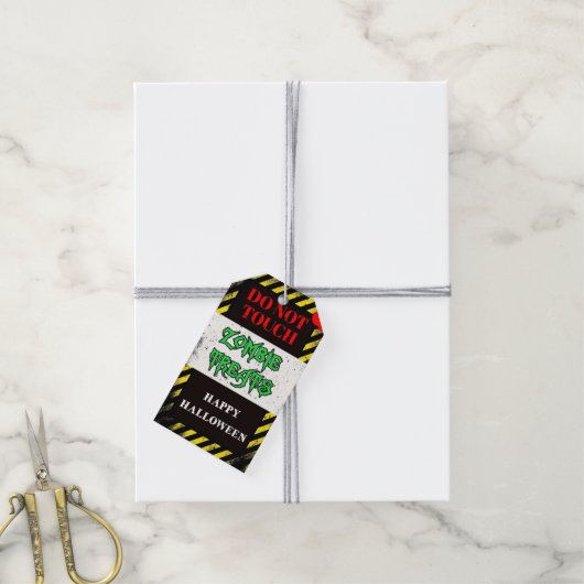 zombie trakteert halloween partij gunst cadeaulabel (Met Touw)