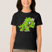 Zombie Triceratops Tri-Blend Shirt (Voorkant)