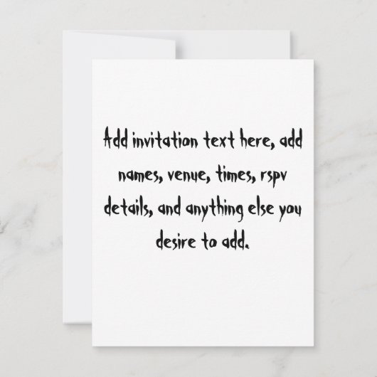 Zombie trouwbruid en gepersonaliseerd kaart (Achterkant)