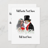 Zombie trouwbruid en gepersonaliseerd kaart (Voorkant / Achterkant)