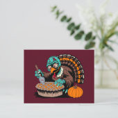 Zombie Turkije wil pompoentaart Briefkaart (Staand voorkant)