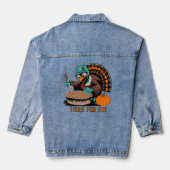 Zombie Turkije wil pompoentaart Denim Jacket (Achterkant)